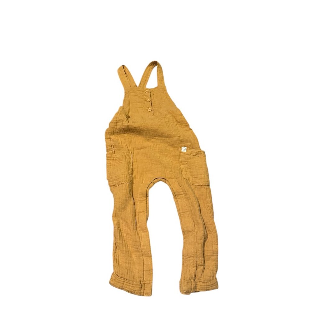 Little Planet by Carter’s Mustard Overalls 24M Unisex Adjustable straps